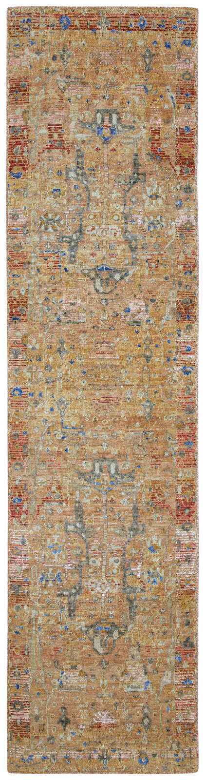 9' x 12' Transitional Hand-Knotted Silk rug, Rug #KT13610