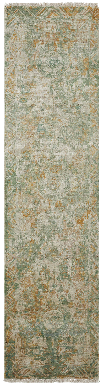 9' x 12' Transitional Hand-Knotted Silk rug, Rug #KH3530