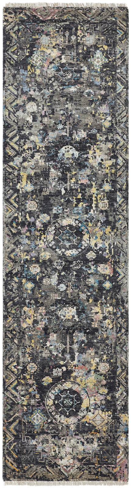9' x 12' Transitional Hand-Knotted Silk rug, Rug #KH3510