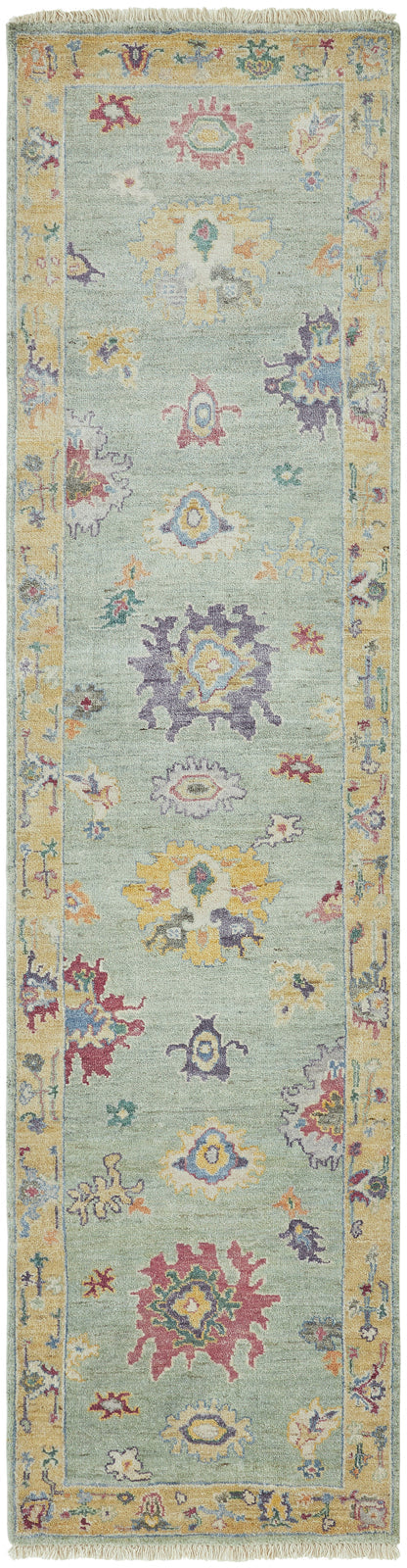 9' x 12' Oushak Hand-Knotted Silk rug, Rug #AA9020