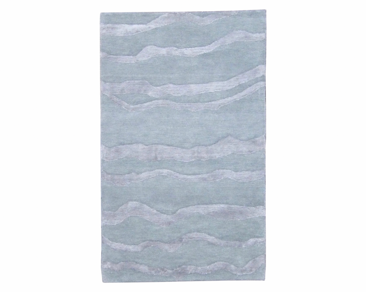 3x5 Modern Hand-Knotted Silk rug, Rug #101-162