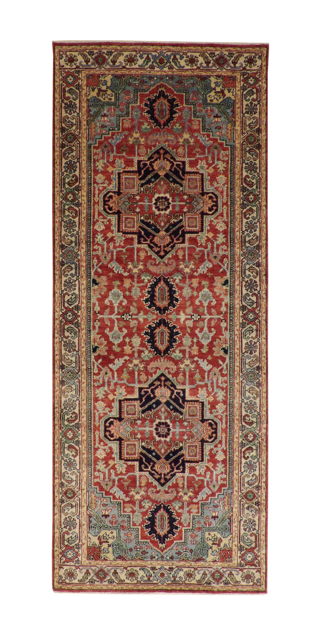 4x10 Tribal Hand-Knotted Wool rug, Rug #101-5091