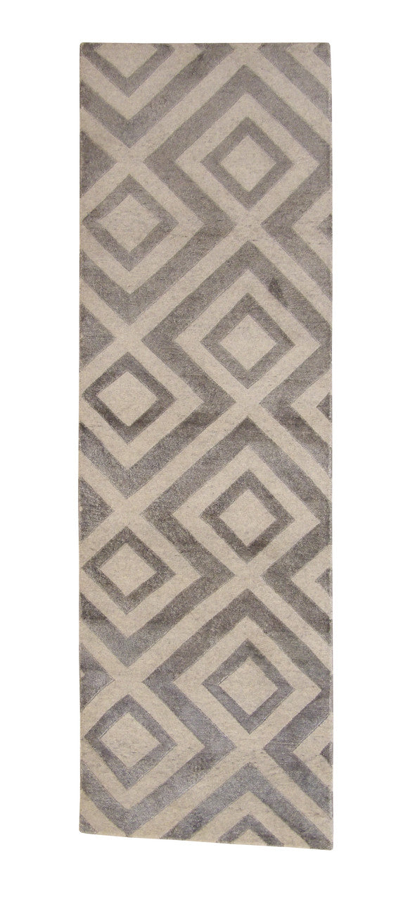 2x8 Modern Hand-Knotted Silk rug, Rug #101-2050