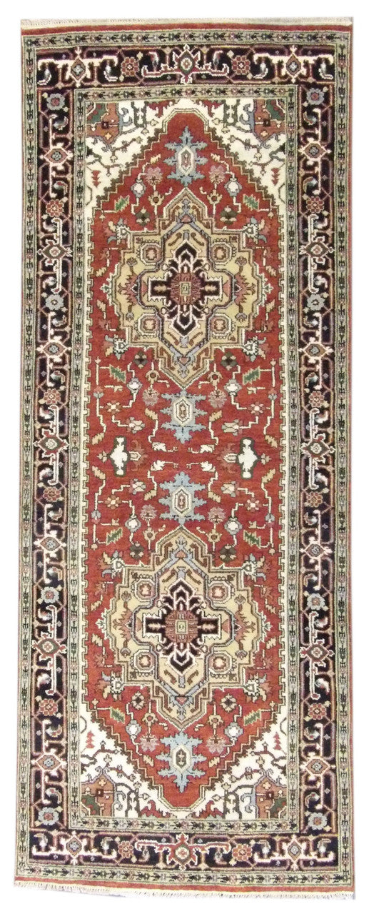 4x10 Tribal Hand-Knotted Wool rug, Rug #101-11275