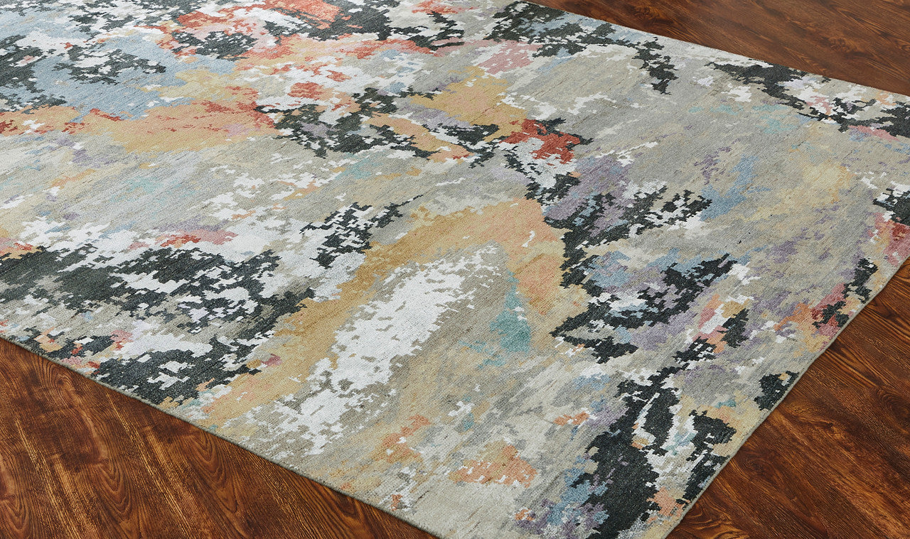 3' x 5' Modern Hand-Knotted Silk rug, Rug #HW9570