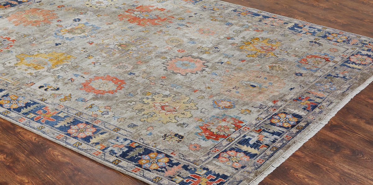 3' x 5' Oushak Hand-Knotted Silk rug, Rug #AK4300