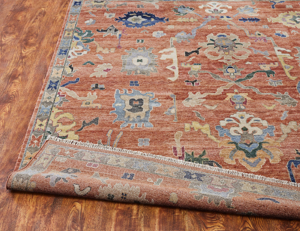 3' x 5' Oushak Hand-Knotted Silk rug, Rug #AA9040