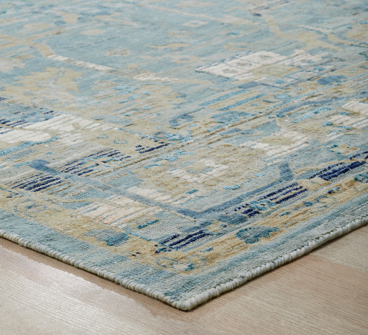 3' x 5' Transitional Hand-Knotted Silk rug, Rug #KT13600