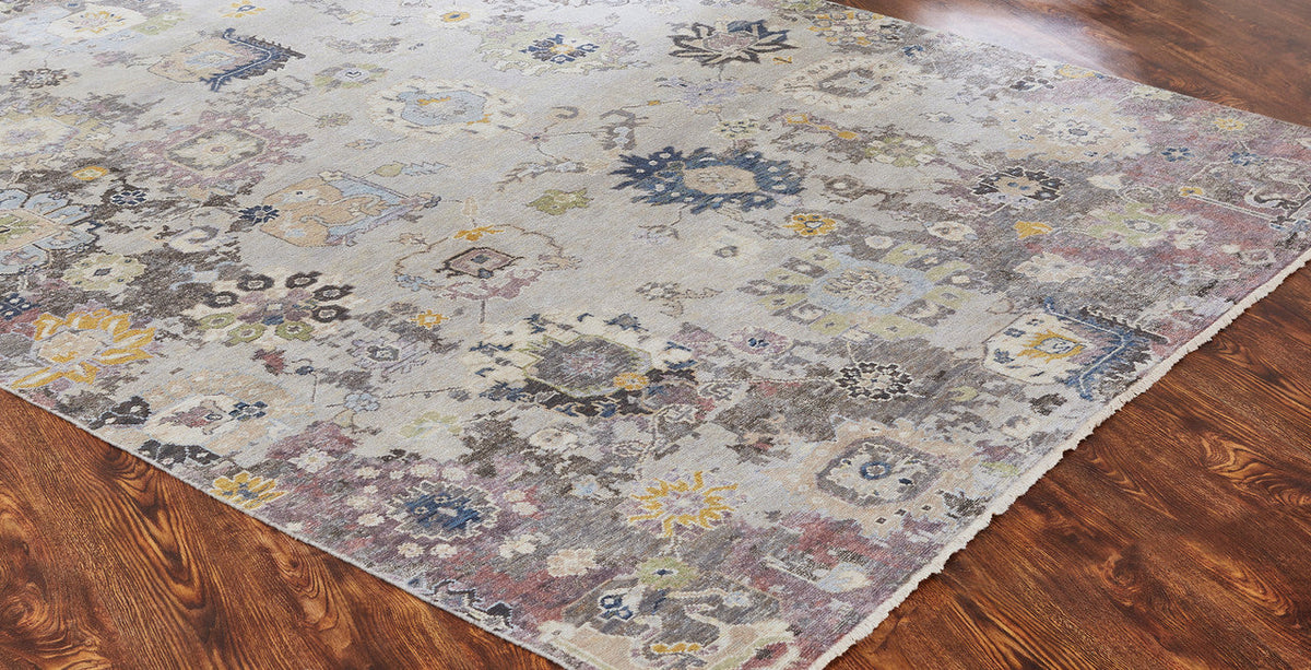 3' x 5' Oushak Hand-Knotted Silk rug, Rug #CR9370