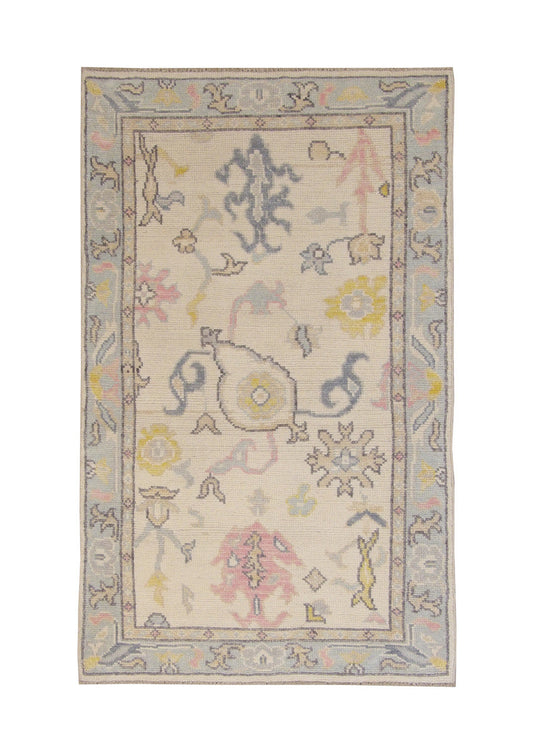 3x5 Oushak Hand-Knotted Wool rug, Rug #101-2093