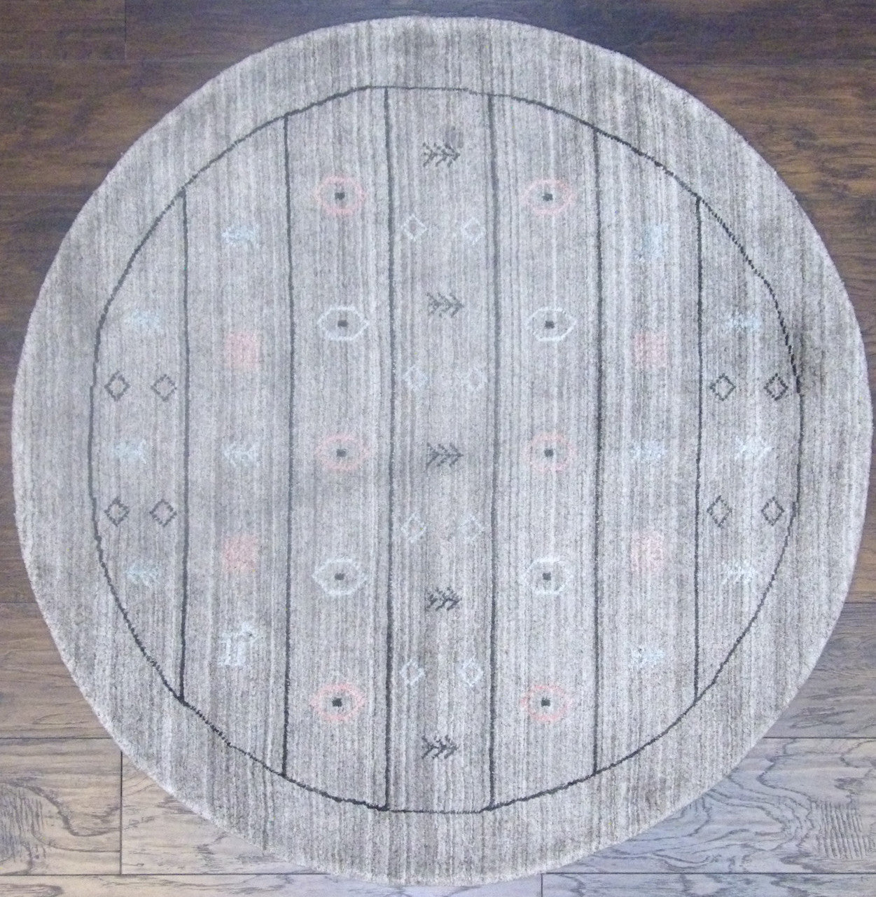 4x4 Tribal Hand-Knotted Wool rug, Rug #101-483