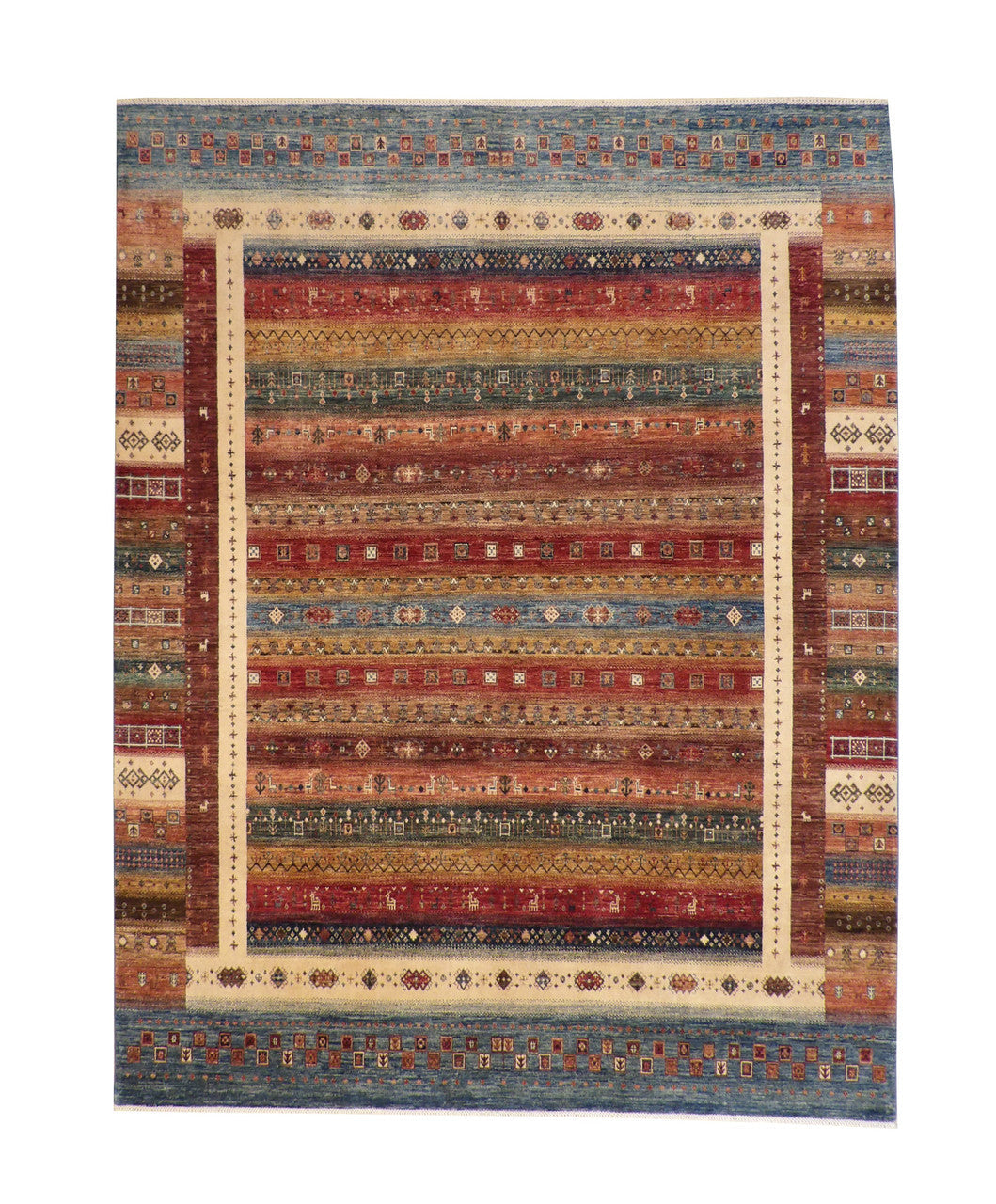 9x12 Tribal Hand-Knotted Wool rug, Rug #101-3074