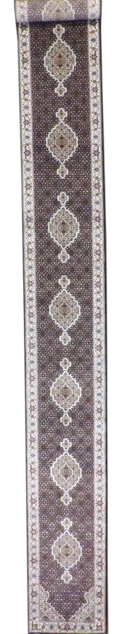 2x23 Traditional Hand-Knotted Silk rug, Rug #101-1195