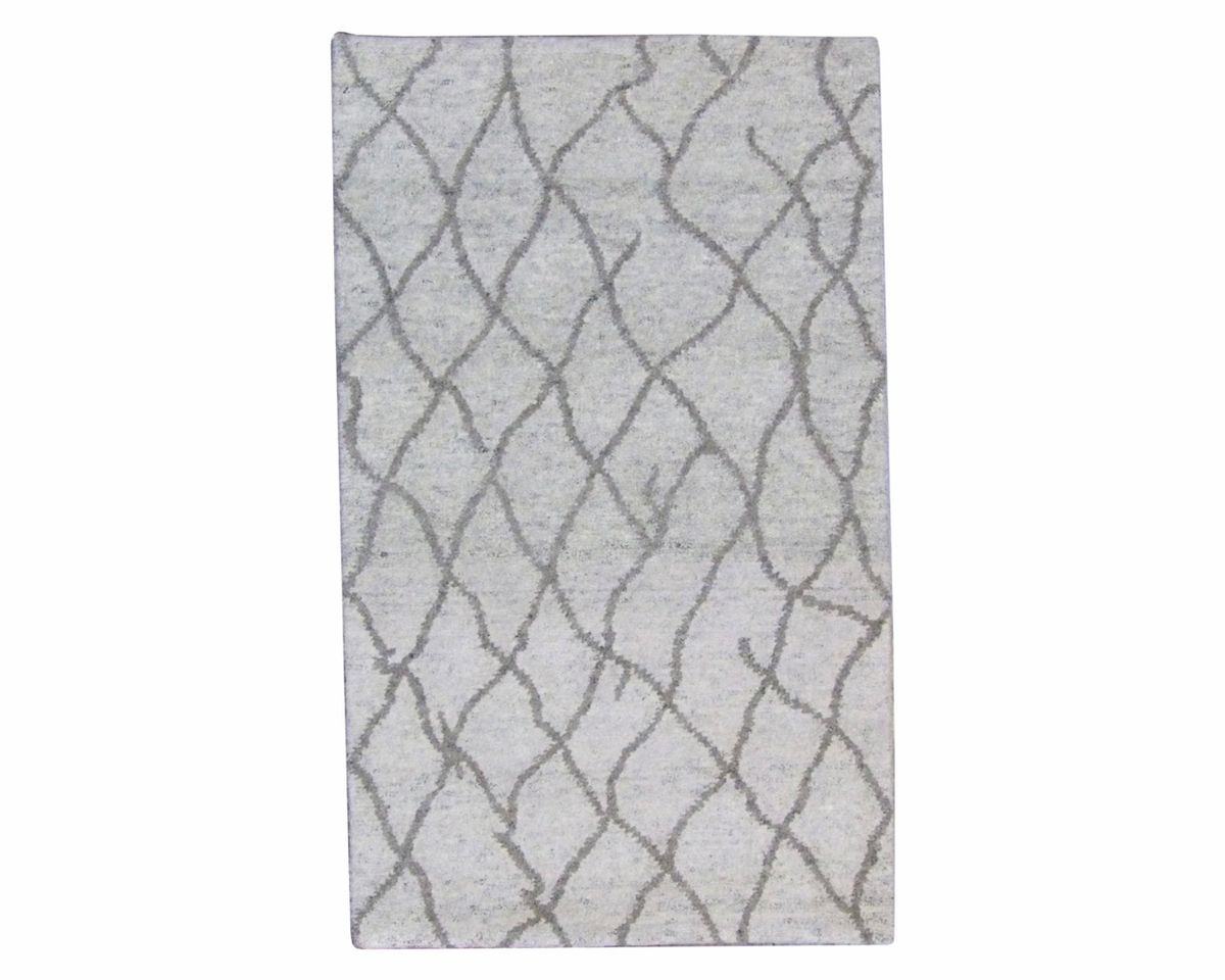 3x5 Moroccan Hand-Knotted Silk rug, Rug #101-179