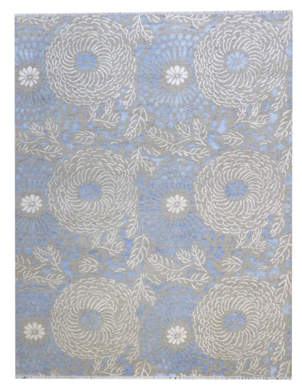 8x10 Transitional Hand-Knotted Silk rug, Rug #101-1029