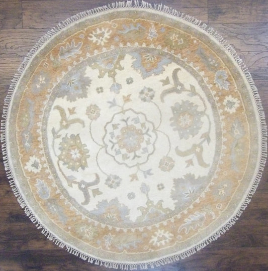 6x6 Oushak Hand-Knotted Wool rug, Rug #101-447