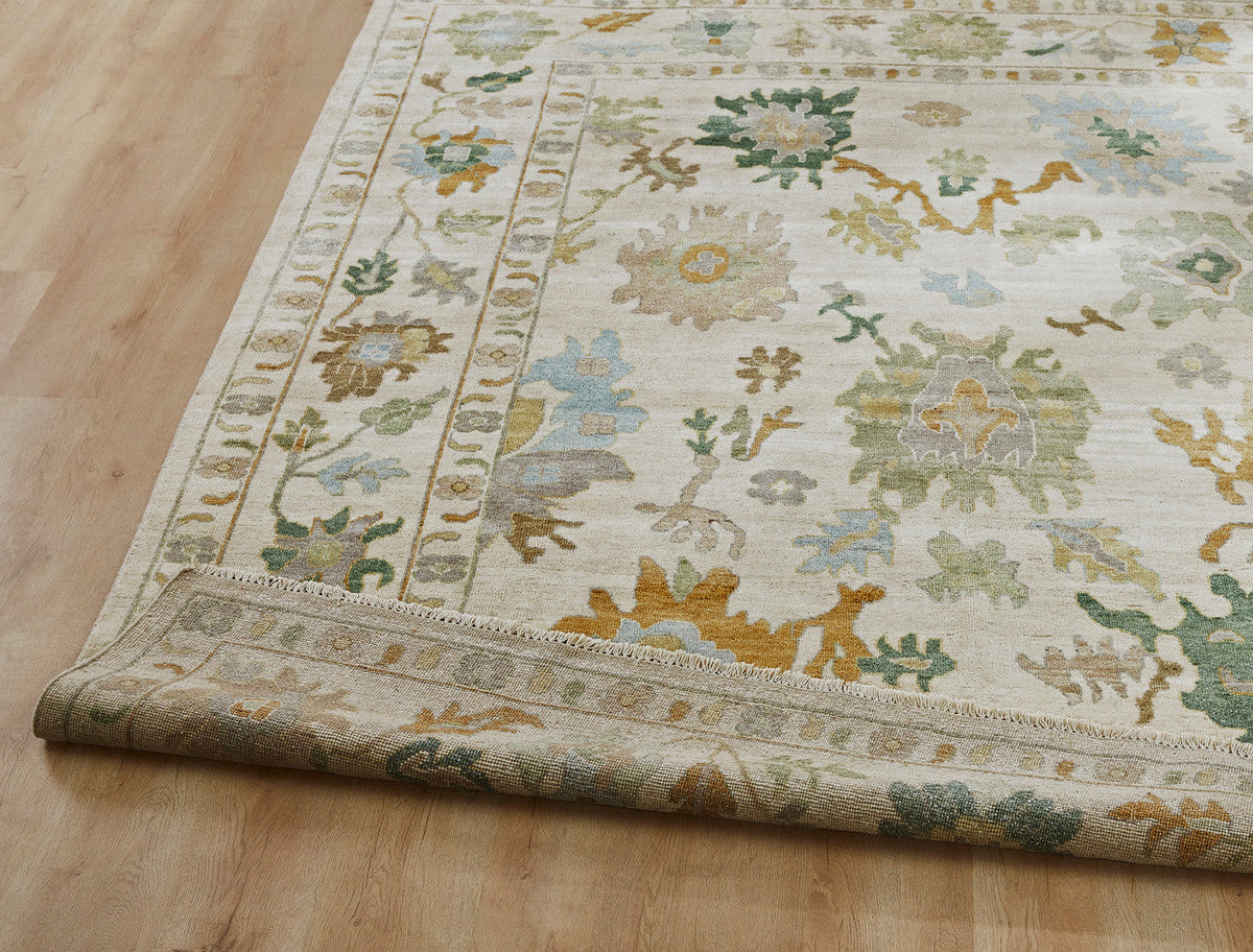 4' x 6' Oushak Hand-Knotted Silk rug, Rug #AA9050