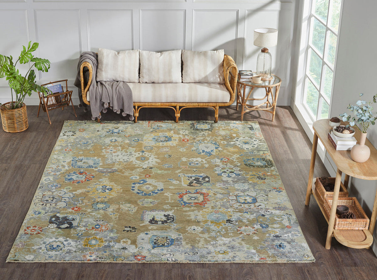 6' x 9' Oushak Hand-Knotted Silk rug, Rug #CR9360