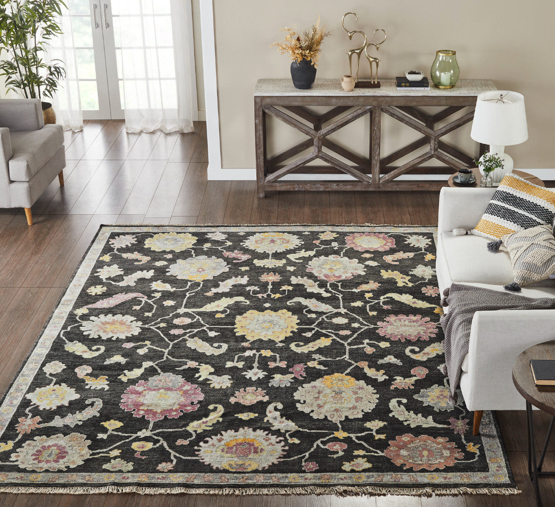 6' x 9' Oushak Hand-Knotted Silk rug, Rug #AA9010