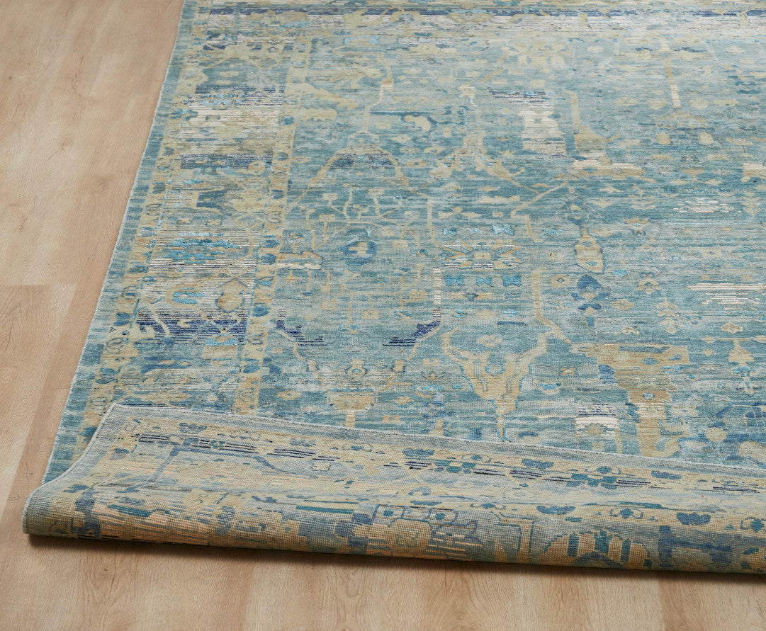4' x 6' Transitional Hand-Knotted Silk rug, Rug #KT13600