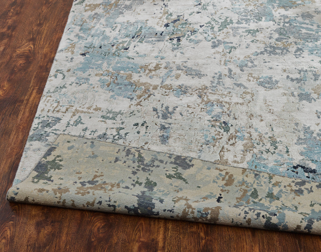 4' x 6' Modern Hand-Knotted Silk rug, Rug #JN0830