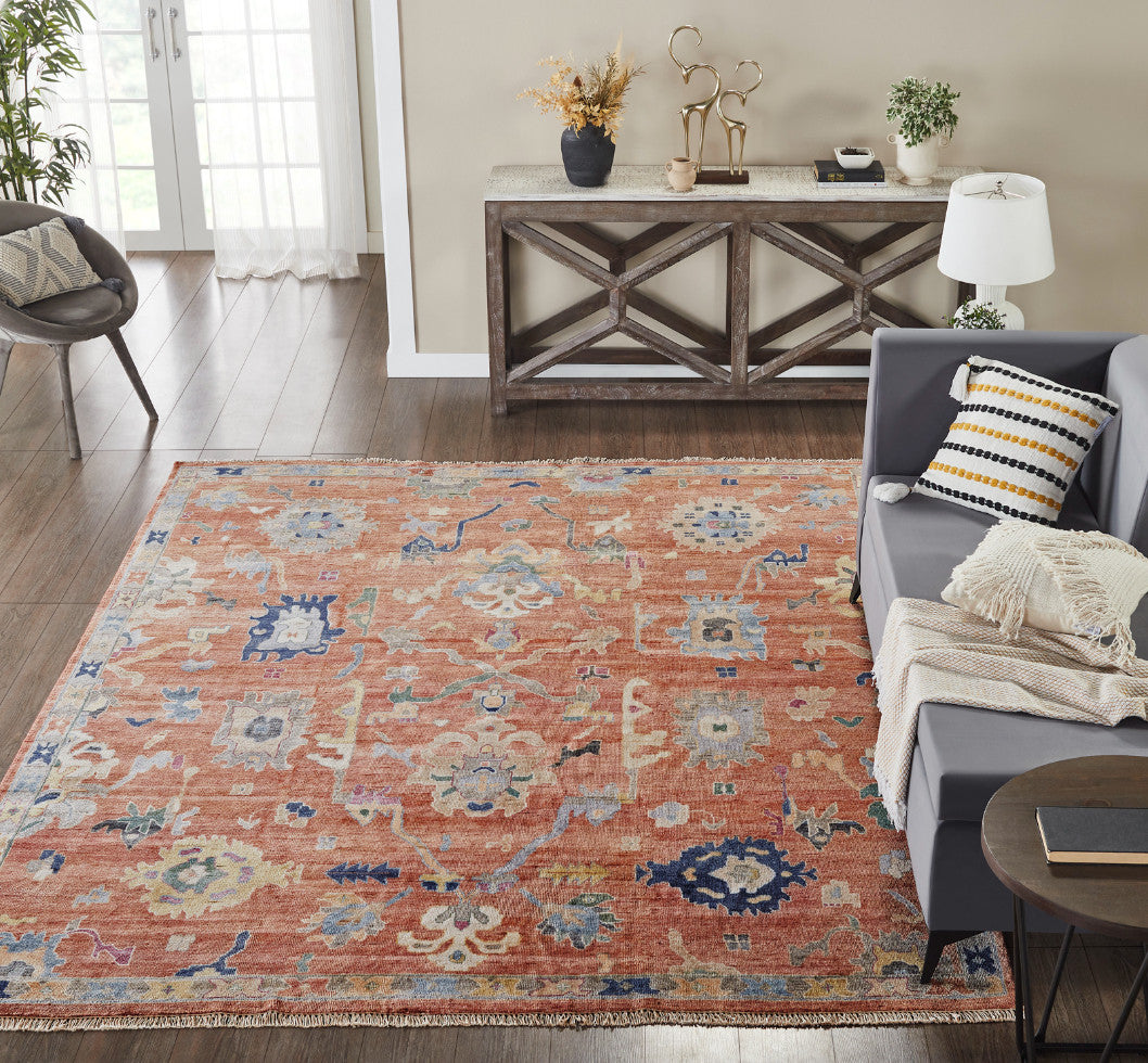 6' x 9' Oushak Hand-Knotted Silk rug, Rug #AA9040