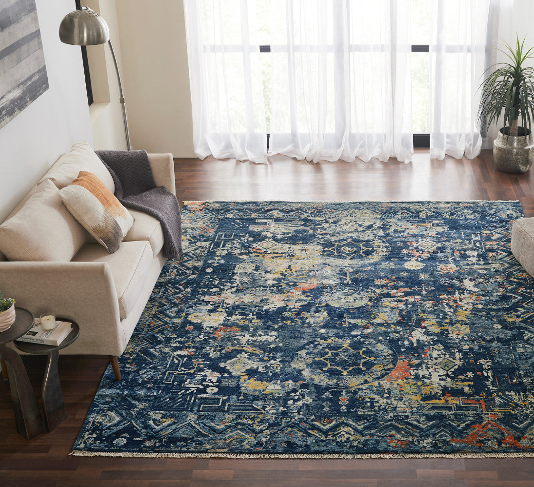 4' x 6' Transitional Hand-Knotted Silk rug, Rug #KH3520