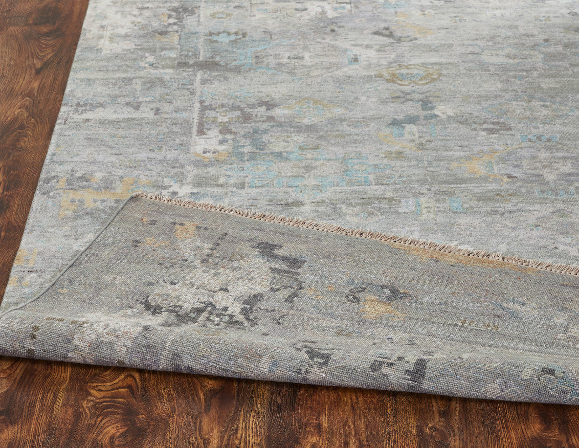 4' x 6' Transitional Hand-Knotted Silk rug, Rug #KH3490