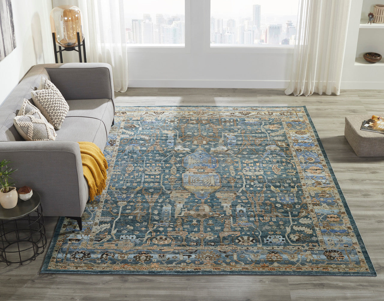 4' x 6' Transitional Hand-Knotted Silk rug, Rug #KT13640