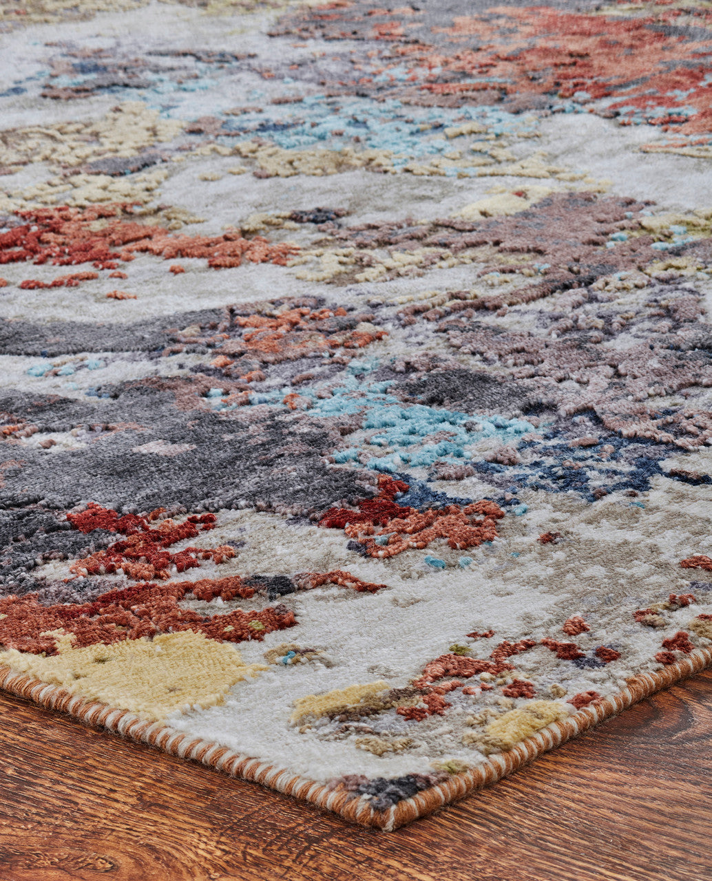 8' x 10' Modern Hand-Knotted Silk rug, Rug #JN0810