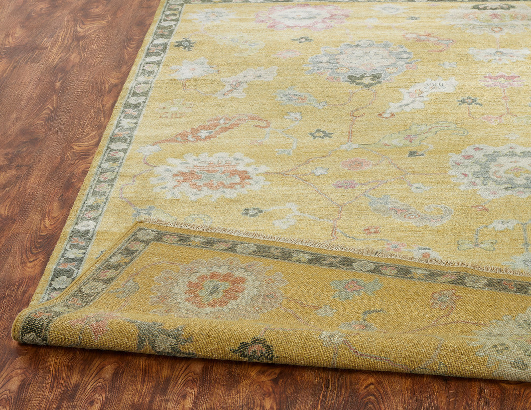 4' x 6' Oushak Hand-Knotted Silk rug, Rug #AA9030