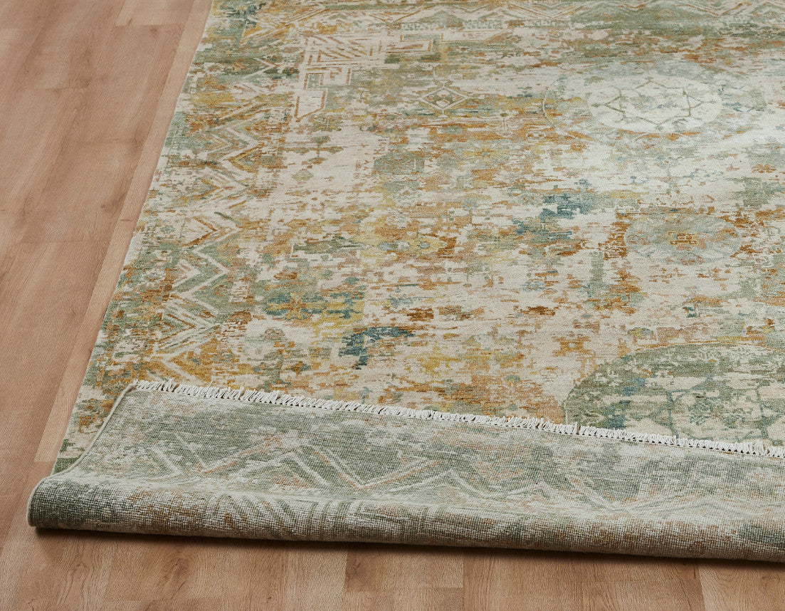 4' x 6' Transitional Hand-Knotted Silk rug, Rug #KH3530