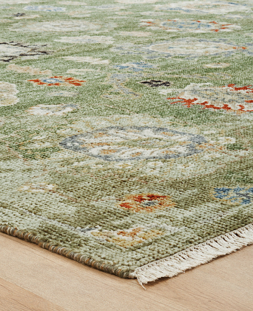 4' x 6' Transitional Hand-Knotted Silk rug, Rug #AM10090