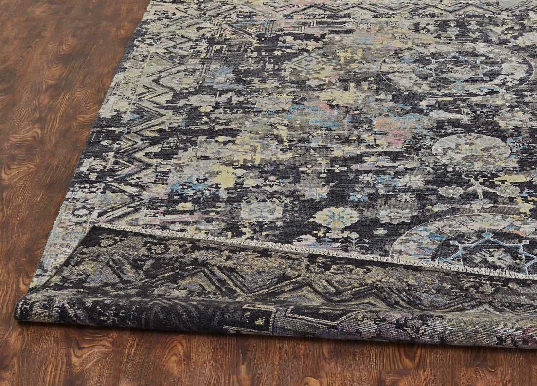 4' x 6' Transitional Hand-Knotted Silk rug, Rug #KH3510