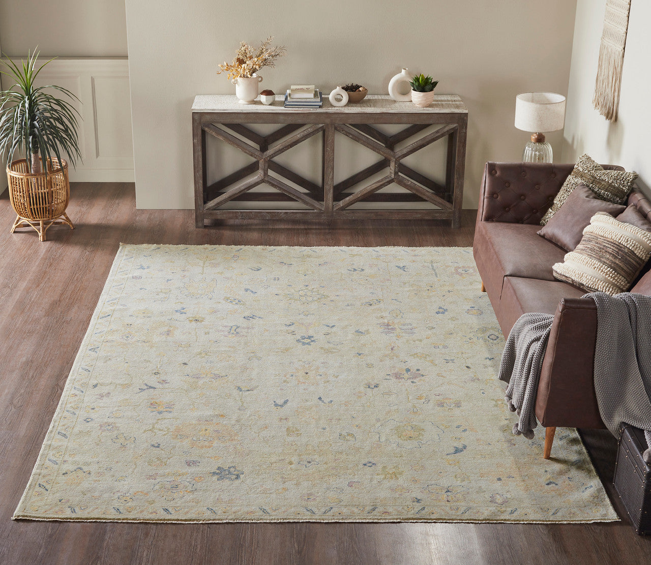 3' x 5' Oushak Hand-Knotted Wool rug, Rug #MG1880