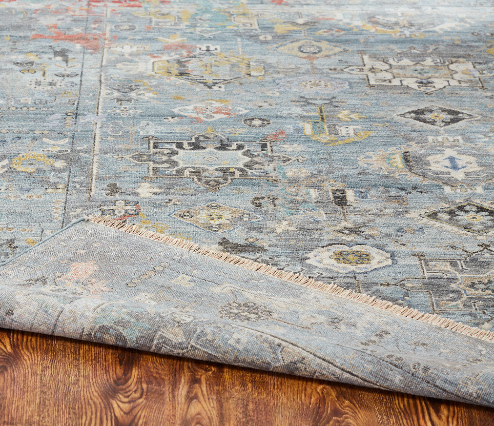 4' x 6' Transitional Hand-Knotted Silk rug, Rug #KH3470