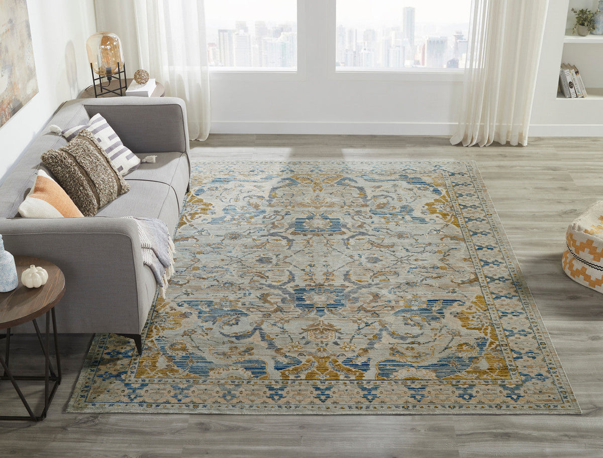 4' x 6' Transitional Hand-Knotted Silk rug, Rug #KT13620