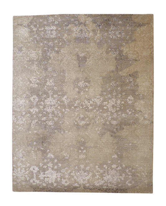 8x10 Transitional Hand-Knotted Silk rug, Rug #101-2007