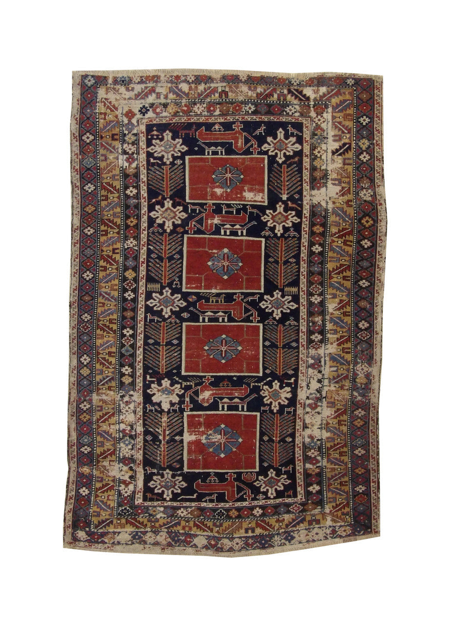 3x5 Antique Hand-Knotted Wool rug, Rug #101-5084
