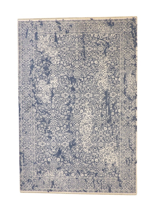 6x9 Transitional Hand-Knotted Silk rug, Rug #101-20166