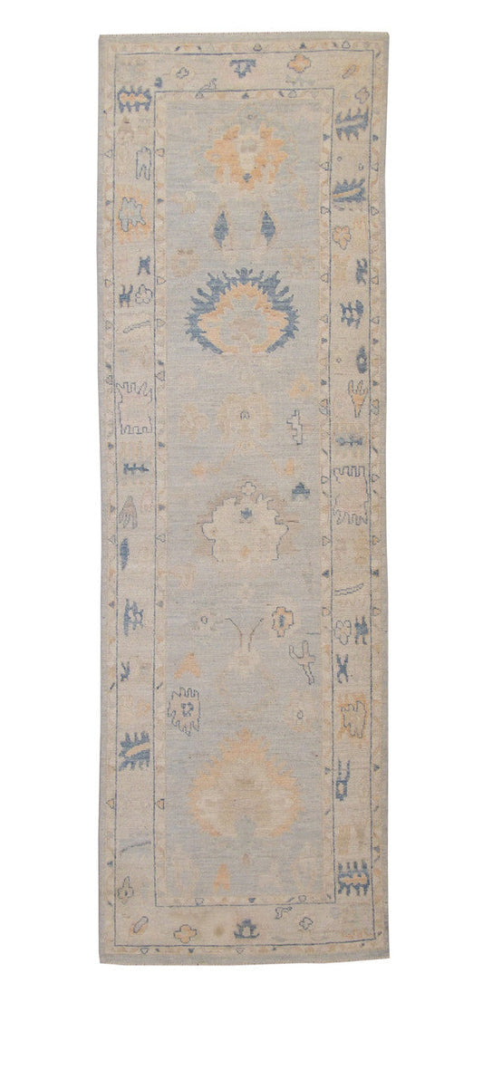 3x9 Oushak Hand-Knotted Wool rug, Rug #101-20355
