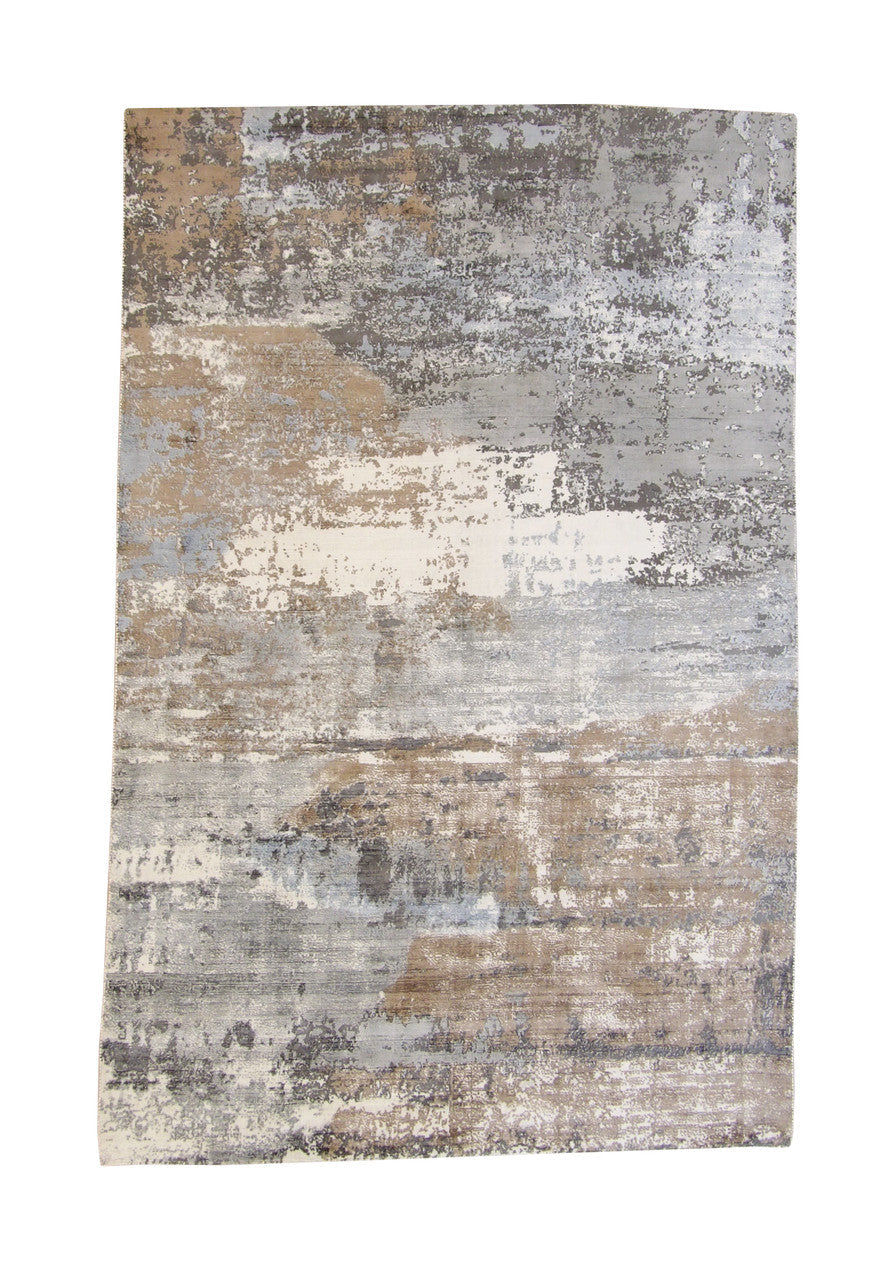 5x8 Modern Hand Loom Silk rug, Rug #101-5133