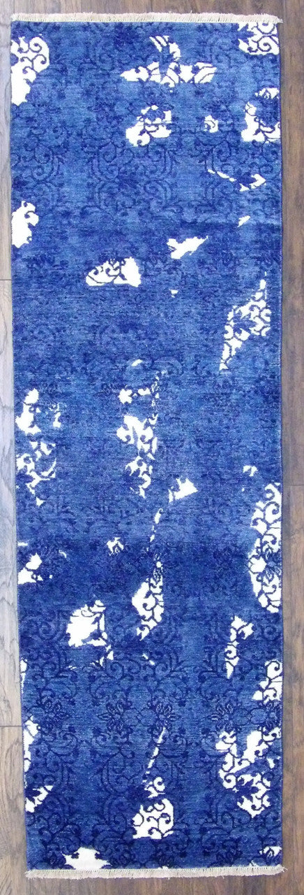2x8 Modern Hand-Knotted Silk rug, Rug #101-394