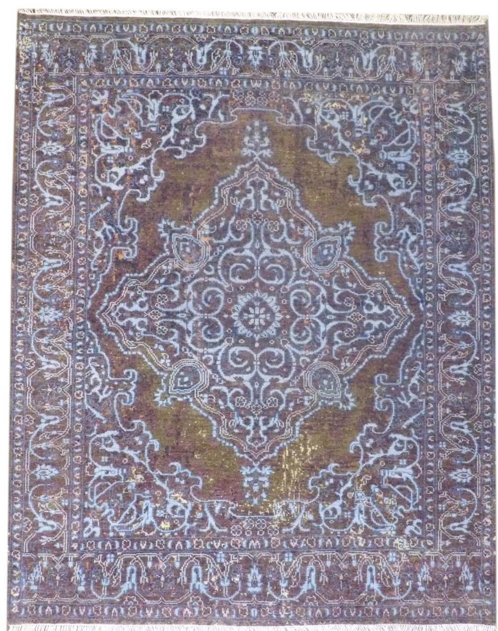 8x10 Transitional Hand-Knotted Silk rug, Rug #101-11169