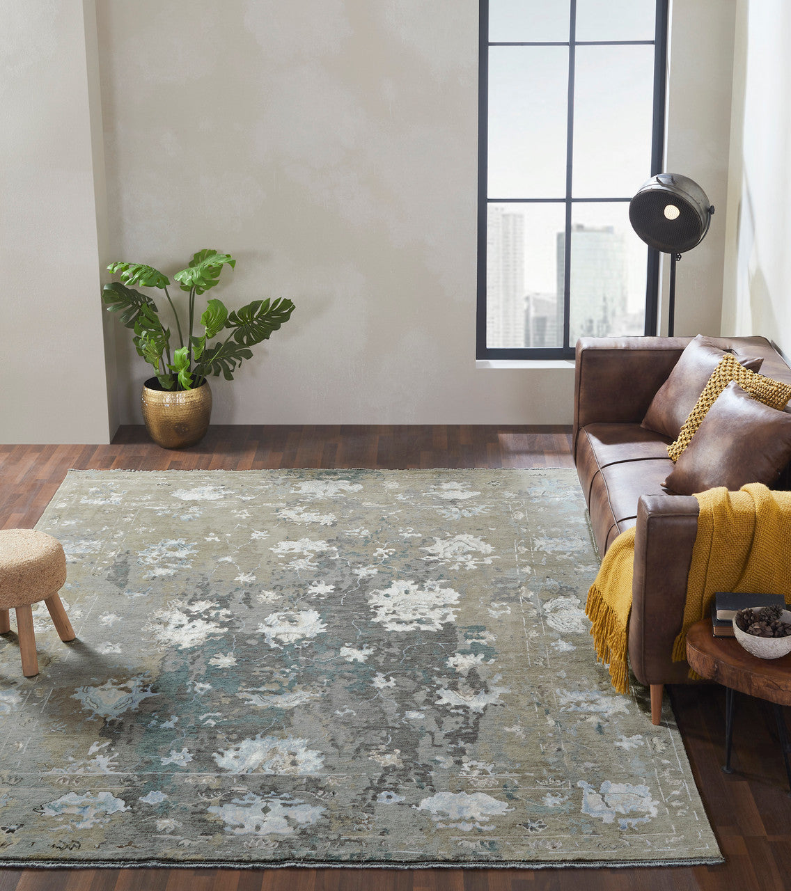 6' x 9' Transitional Hand-Knotted Silk rug, Rug #KD11420
