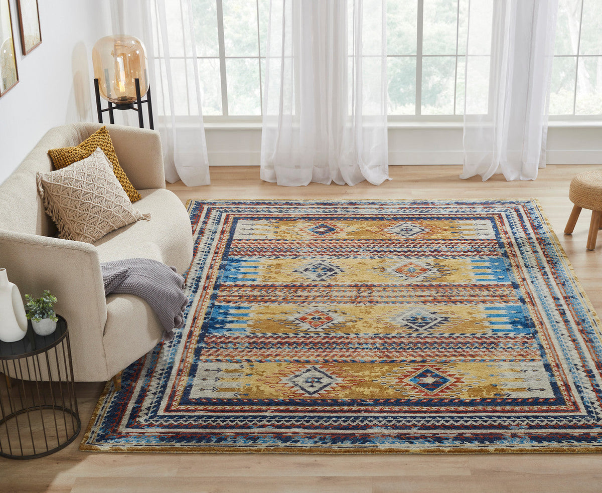 6' x 9' Southwestern Hand-Knotted Wool rug, Rug #MV7260
