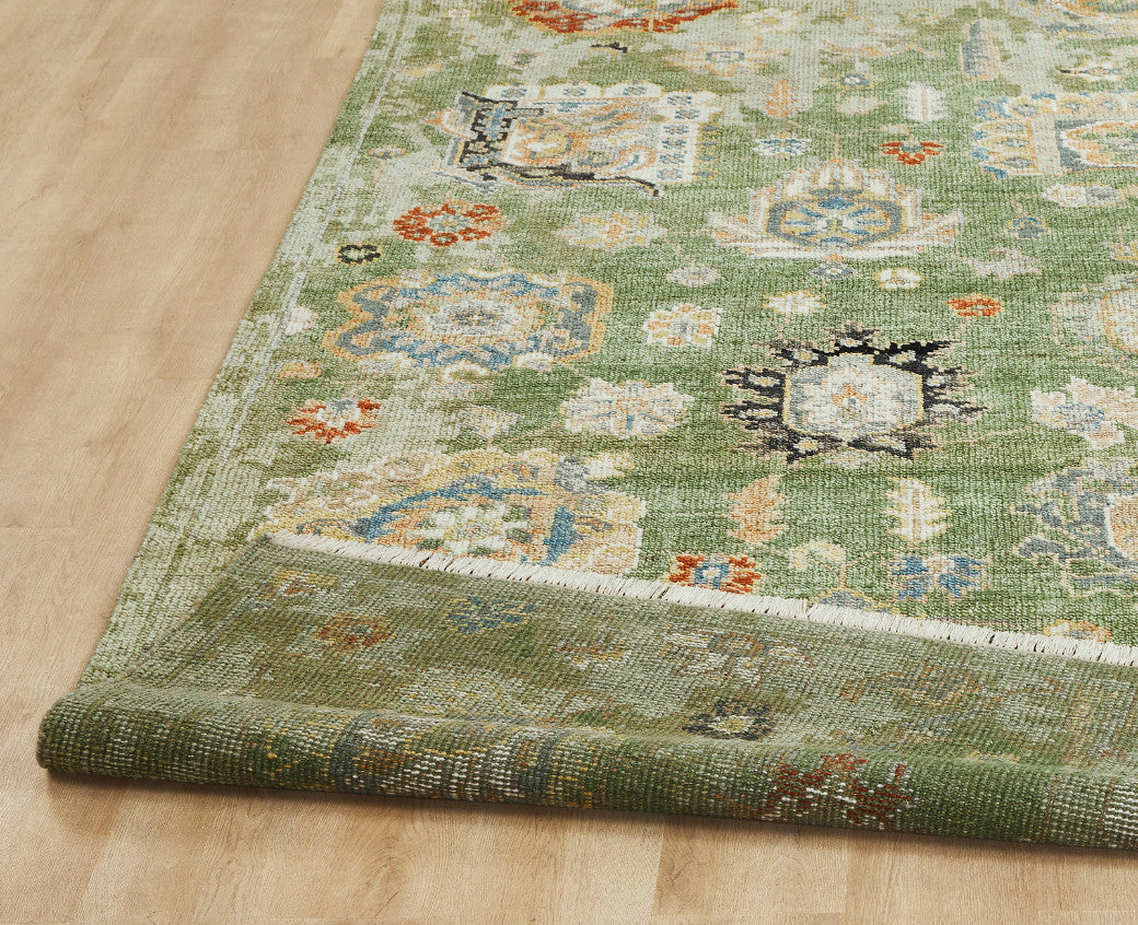 6' x 9' Transitional Hand-Knotted Silk rug, Rug #AM10090