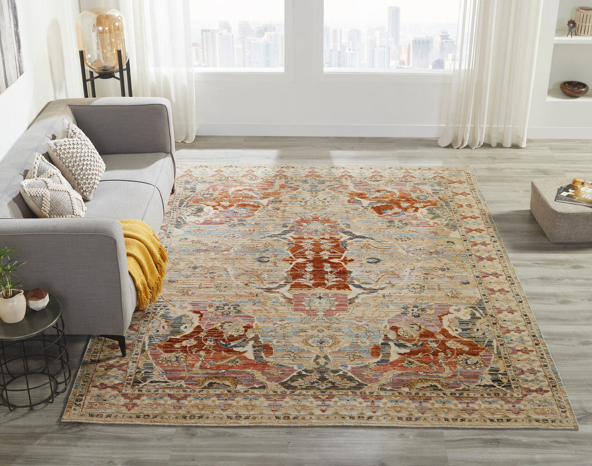 6' x 9' Transitional Hand-Knotted Silk rug, Rug #KT13650