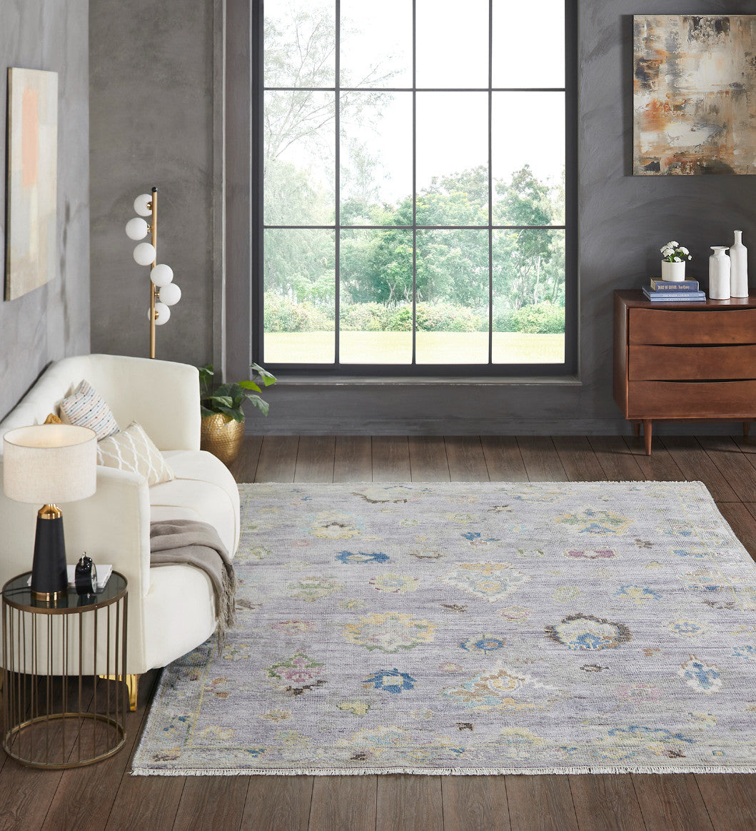 6' x 9' Transitional Hand-Knotted Silk rug, Rug #AM10080
