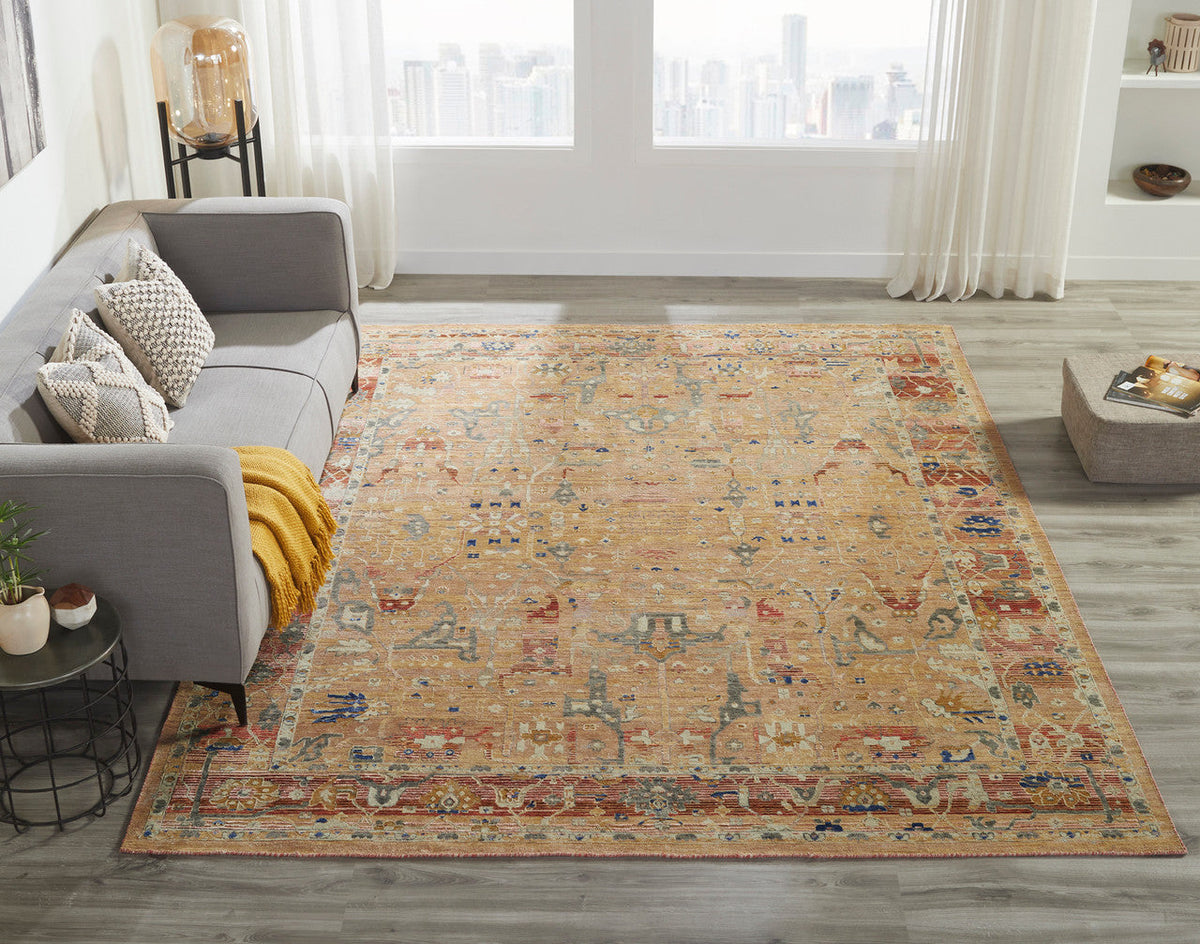 6' x 9' Transitional Hand-Knotted Silk rug, Rug #KT13610